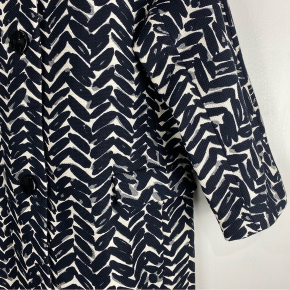 Talbots Petites Printed Pattern Longline Basic Classic Coat Jacket Size 12P - Picture 2 of 6